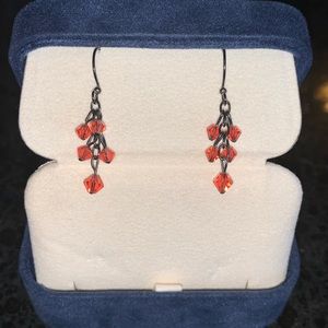 Ann Taylor LOFT dangly red earings